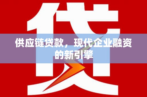 滨海供应链贷款，现代企业融资的新引擎