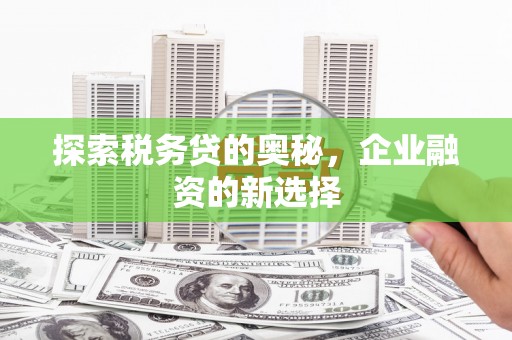 叶县探索税务贷的奥秘，企业融资的新选择