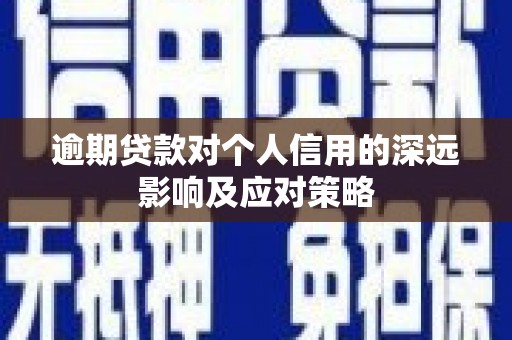浑南逾期贷款对个人信用的深远影响及应对策略