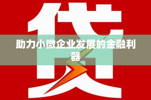 岱山助力小微企业发展的金融利器